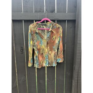 Y2K Essenitials By Milano Women's Button Up Top